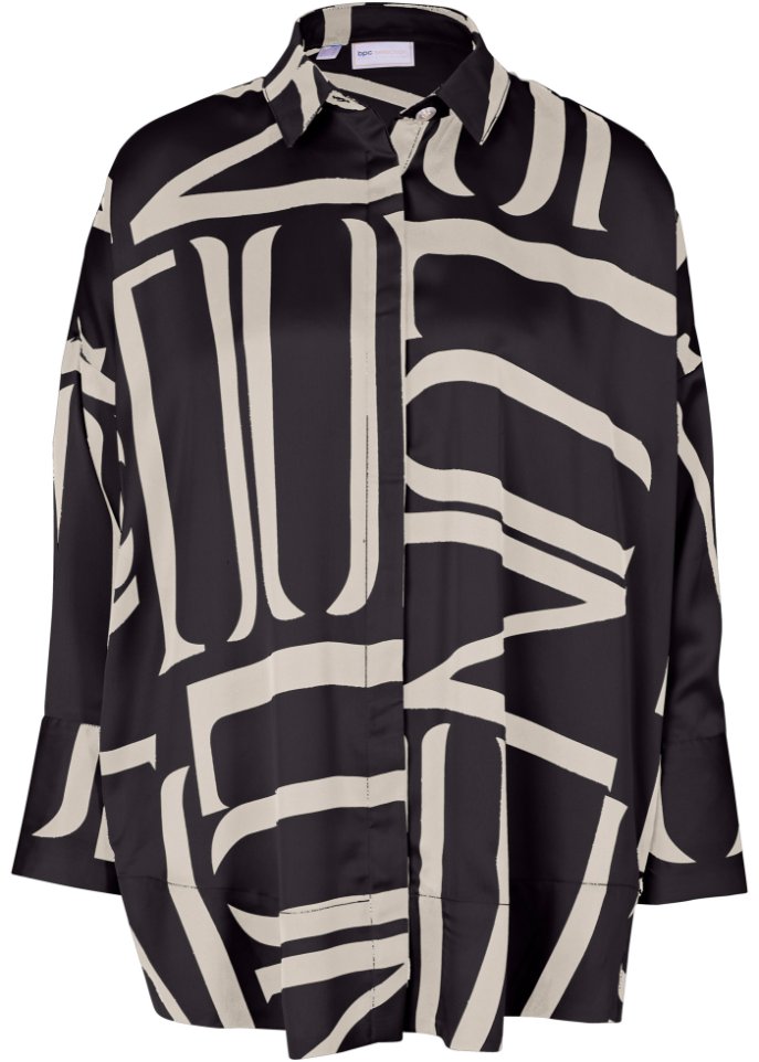 Oversize Satin Bluse