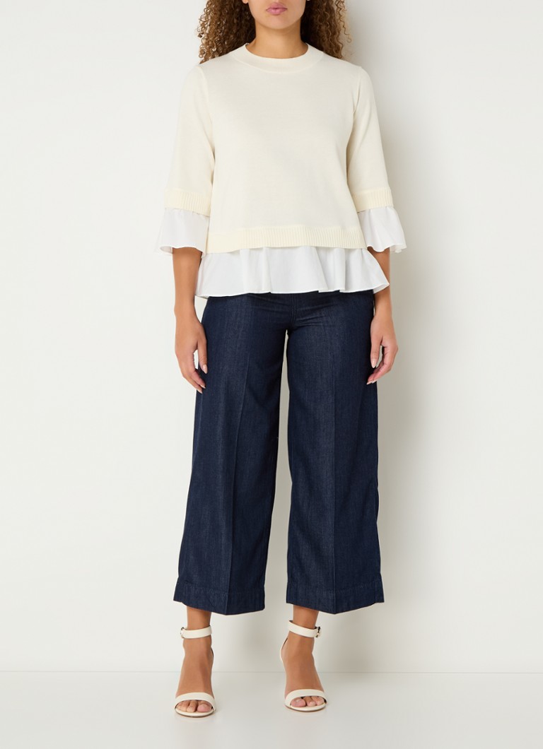 LKBennett Maisie fine knitted top with rushes