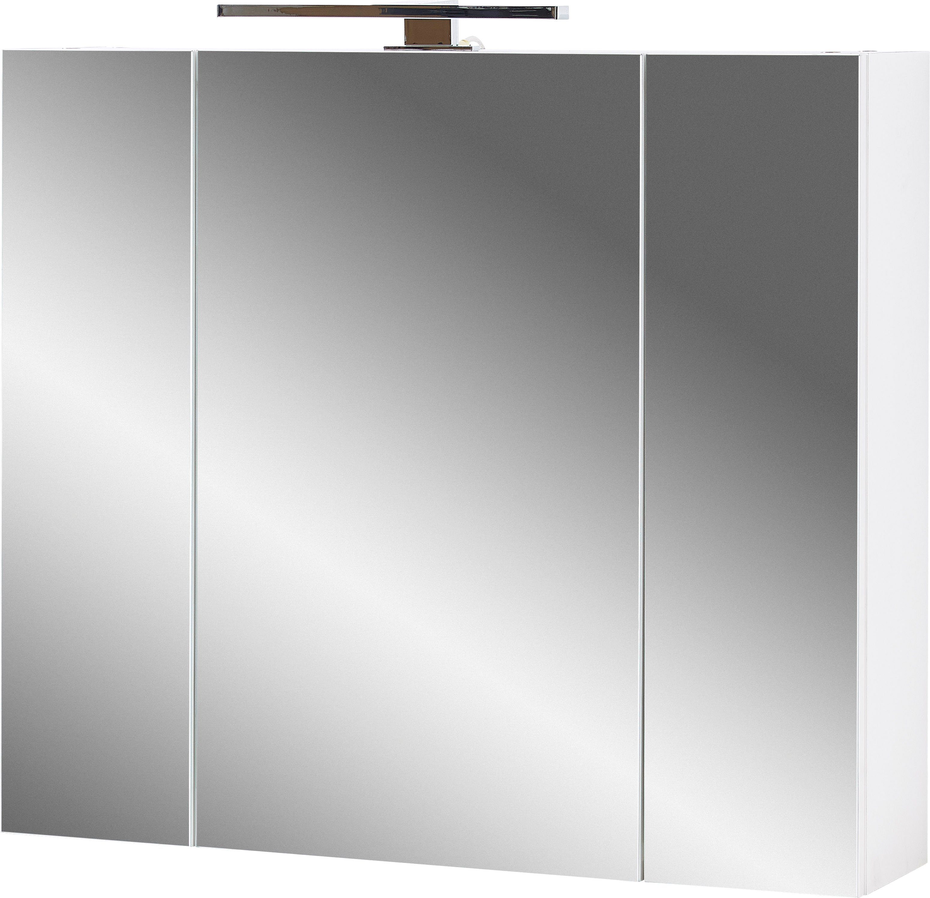 GERMANIA Badmöbel-Set Torrance, (2-St), Waschbecken-Unterschrank und Spiegelschrank mit Beleuchtung