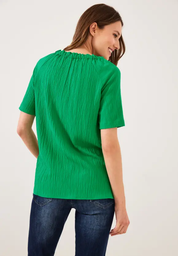 CECIL Unifarbene Struktur Bluse