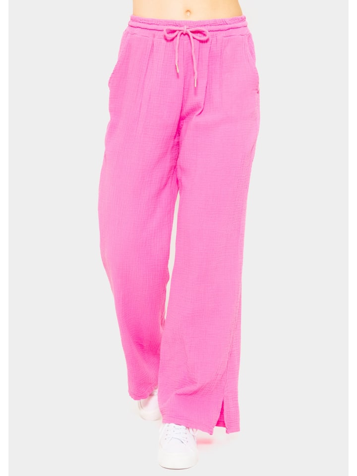 SASSYCLASSY Musselin Hose in pink günstig kaufen