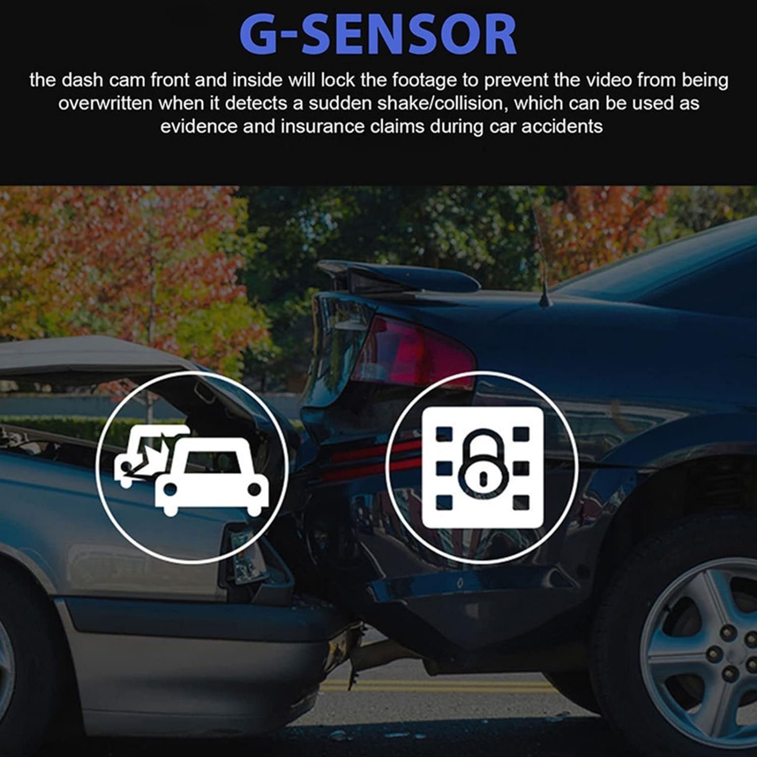 ASLENY Full HD 1080P Dashcam, 3-Objektiv-Auto-DVR-Dashcam Dashcam (170° Ultraweitwinkel, Full HD, Nachtsicht)
