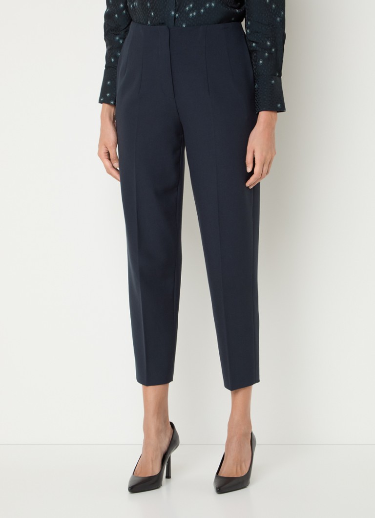 Calça cropped HUGO BOSS de cintura média e corte afunilado com bolsos laterais.
