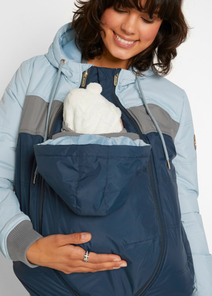 Umstandswinterjacke / Tragejacke mit recyceltem Polyester