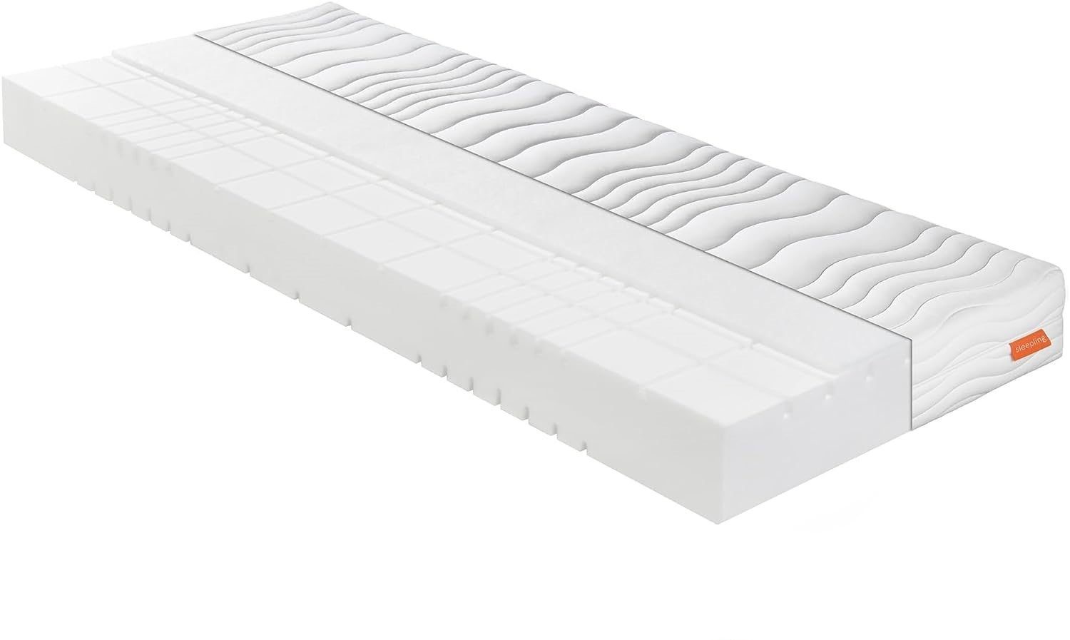 Kaltschaummatratze Bodyprotect 500 Duo, sleepling, 16 cm hoch, Wendematratze mit zwei unterschiedlich festen Liegeseiten, 7-Liegezonen