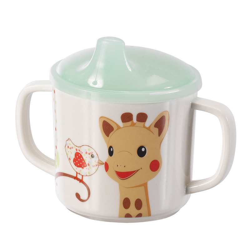 Coffret repas mélamine Sophie la girafe rose