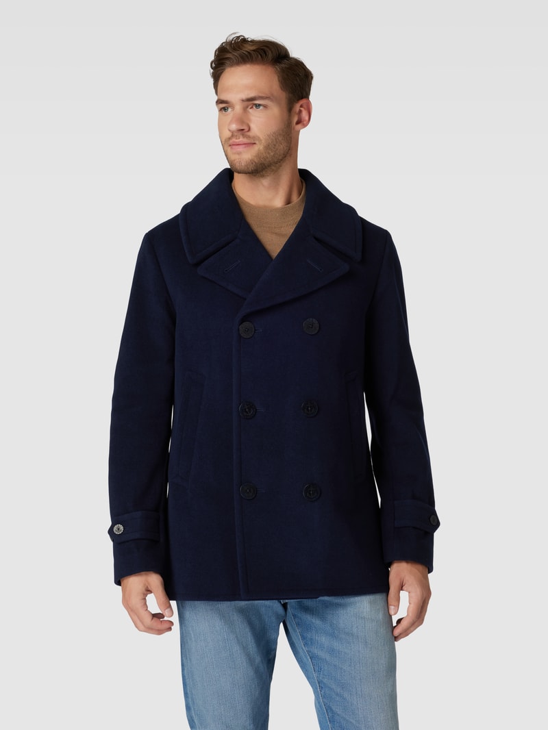 Jacke mit Reverskragen in marineblau