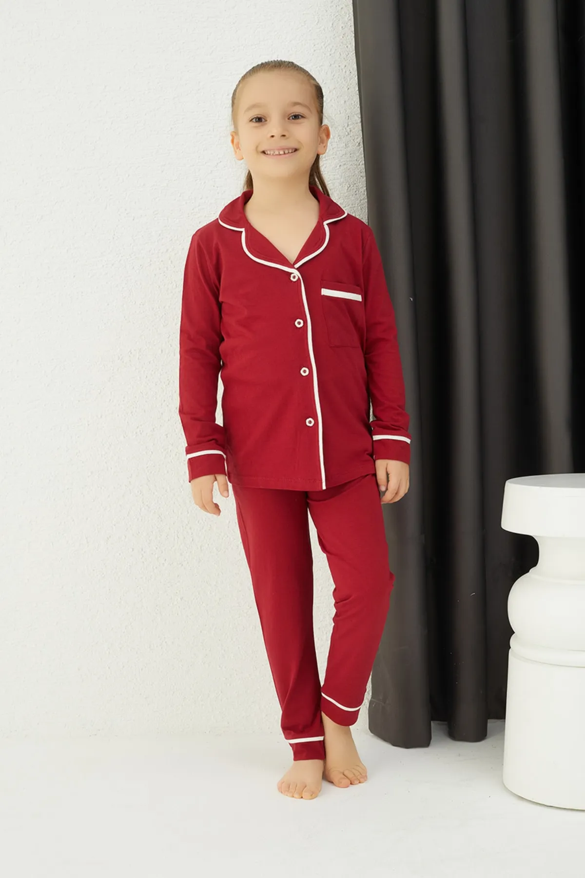 ELİTOL  Pyjama-Set aus Baumwolle mit Knöpfen