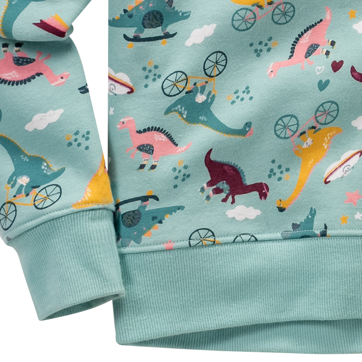 Mädchen Sweatshirt mit Dino-Allover