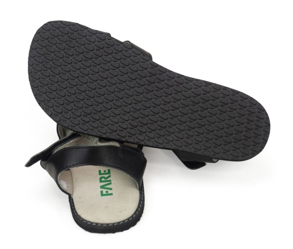 Fare Bare |vA ~ Leder Sandale Benissa ~ Schwarz
