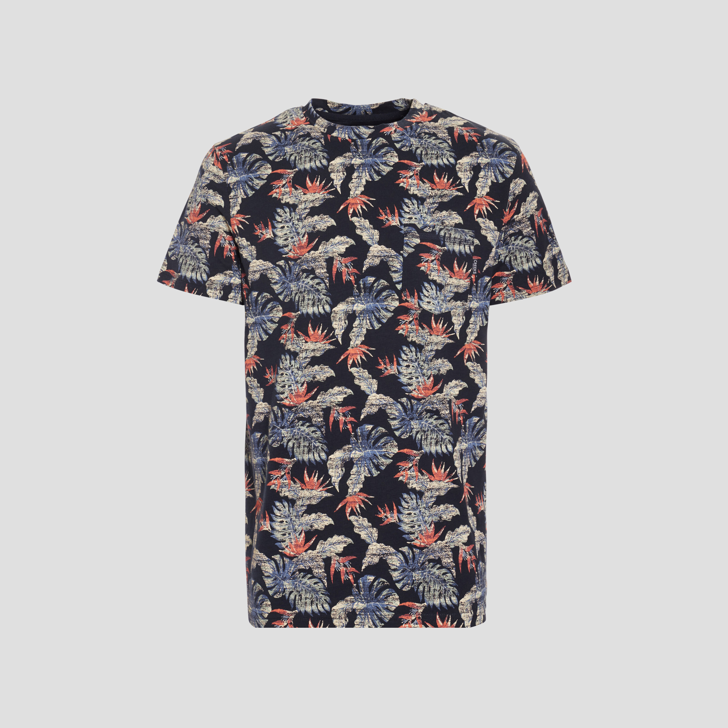 T-shirt manches courtes Creeks bleu marine homme | La Halle