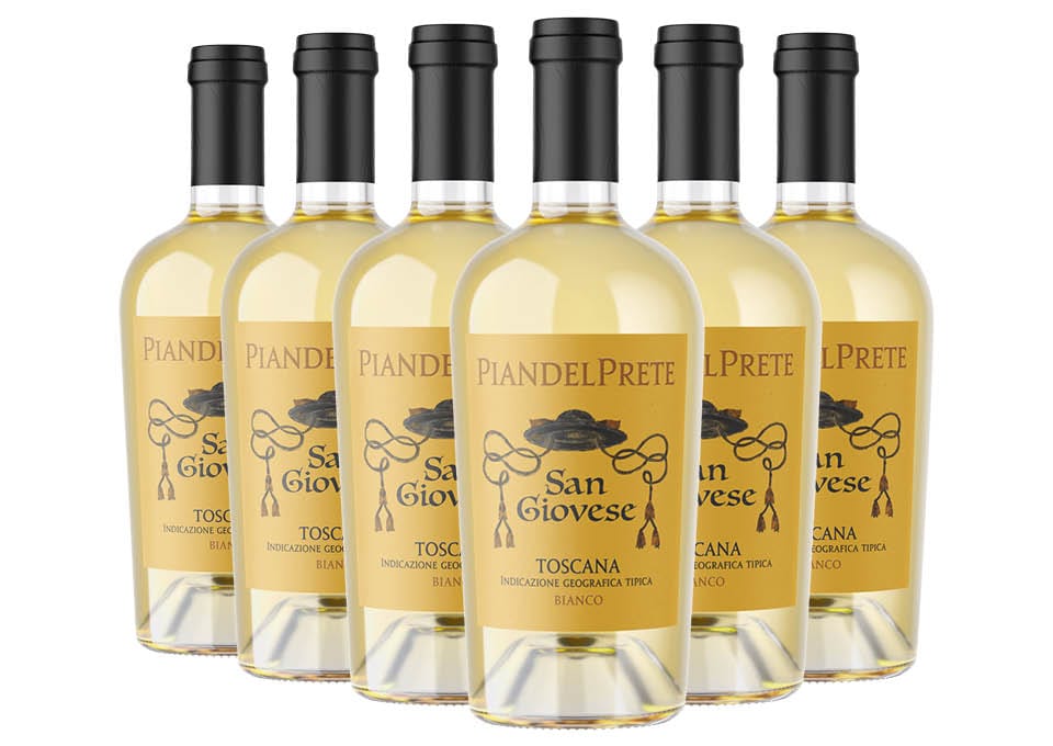Toscana IGT Bianco Sangiovese 2021 Pian del Prete 6 bouteilles de 0,75 ℓ