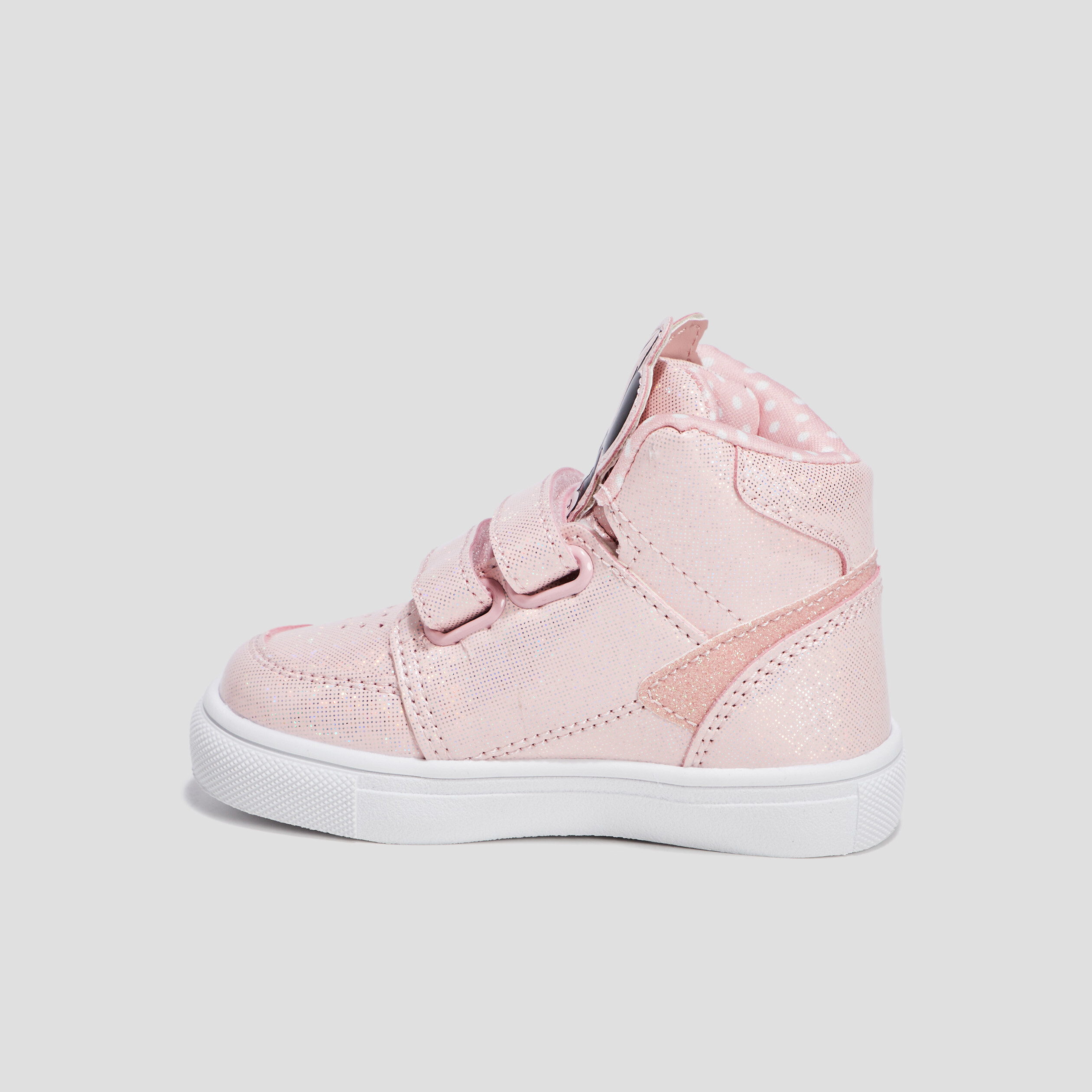 Baskets montantes pailleté Minnie rose bébé fille | La Halle
