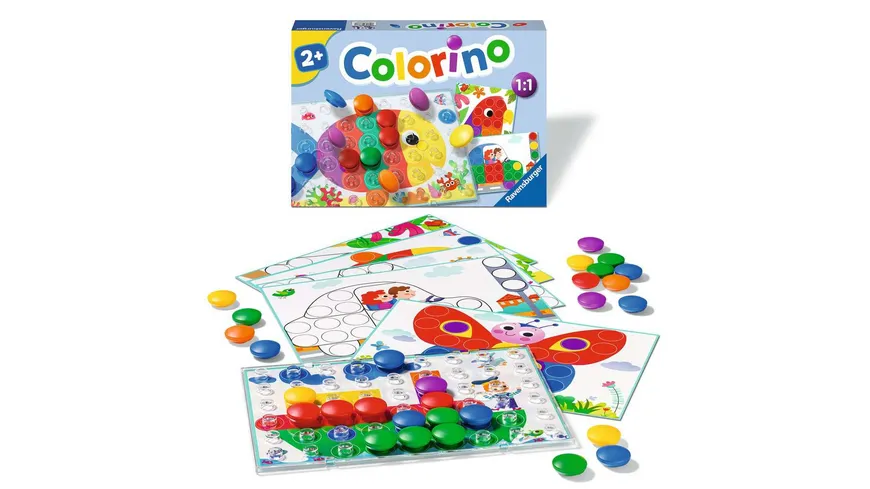 Ravensburger Spiel - Colorino - Kinderspiel zum Farbenlernen, Mosaik Steckspiel, Spielzeug ab 2 Jahre