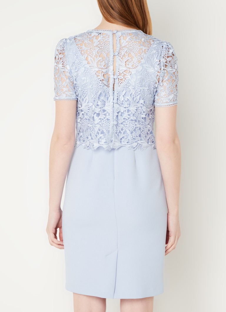 Rochie Isabella Phase Eight din dantelă, gri deschis la culoare