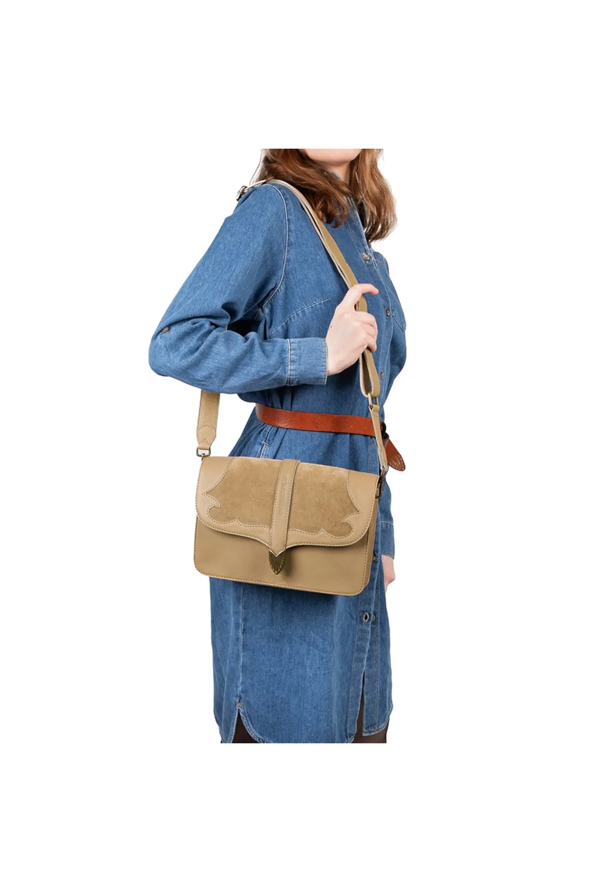 Cowboysbag  Valley Damen Umhängetasche Beige 3433-009004