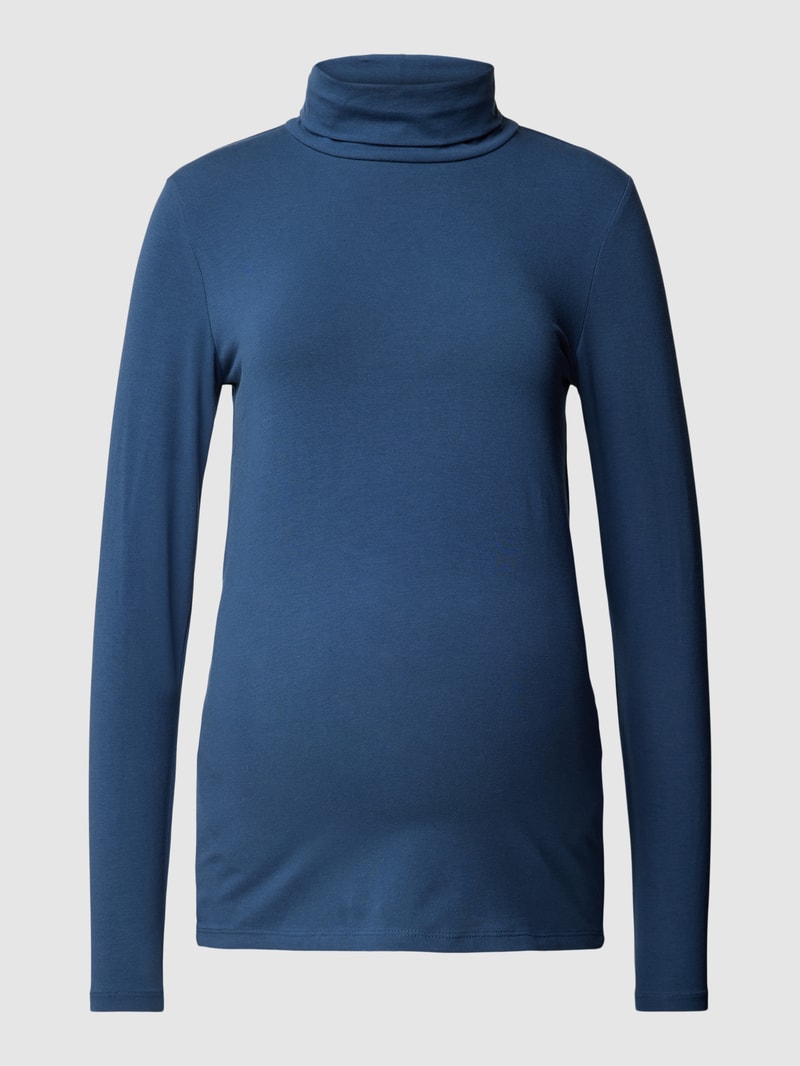 Umstands-Longsleeve mit Rollkragen Modell 'MIA' in rauchblau