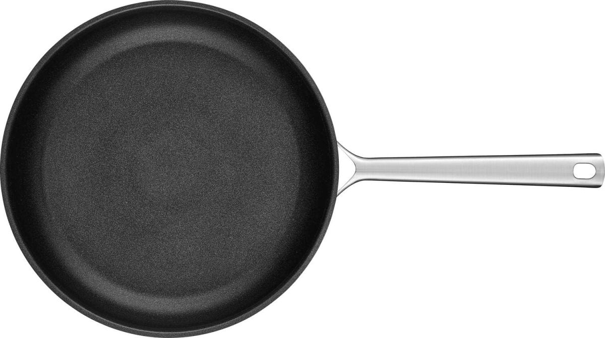 ZWILLING TrueFlow Bratpfannen-Set, 2-teilig (24 cm   28cm), Antihaftbeschichtung, Induktionsgeeignet, Edelstahl, Silber/Schwarz
