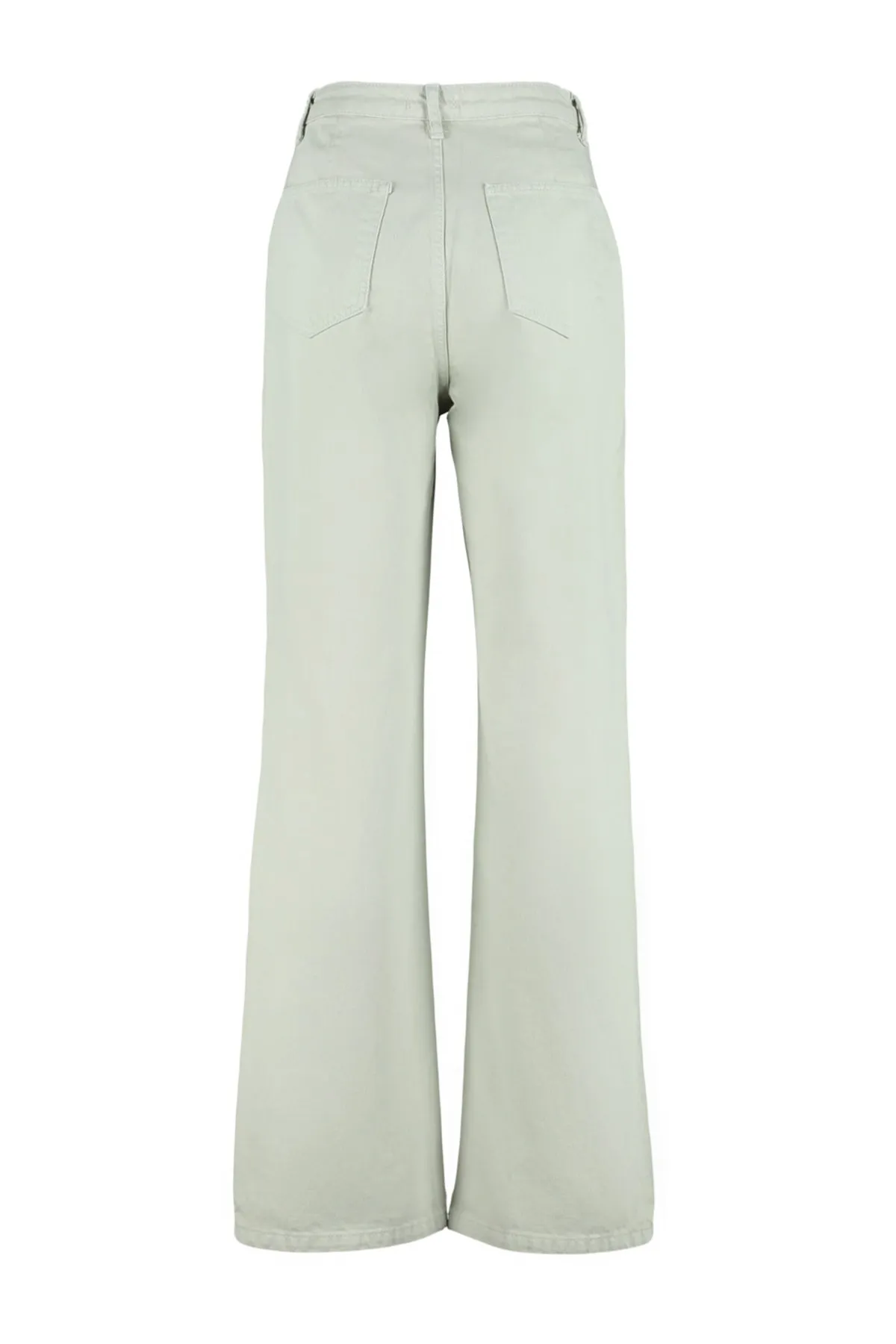 Trendyol Collection  Jeans mit hoher Taille und weitem Bein und Taschendetail in Steinoptik TWOAW22JE0595
