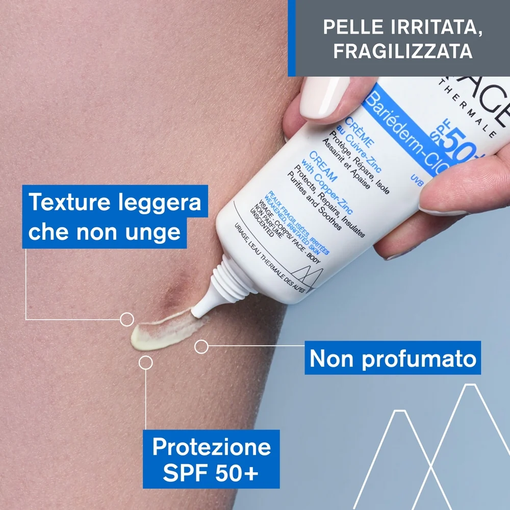 BARIÉDERM-CICA Cremă SPF50+ - Cremă de zi calmantă, tratamente protectoare