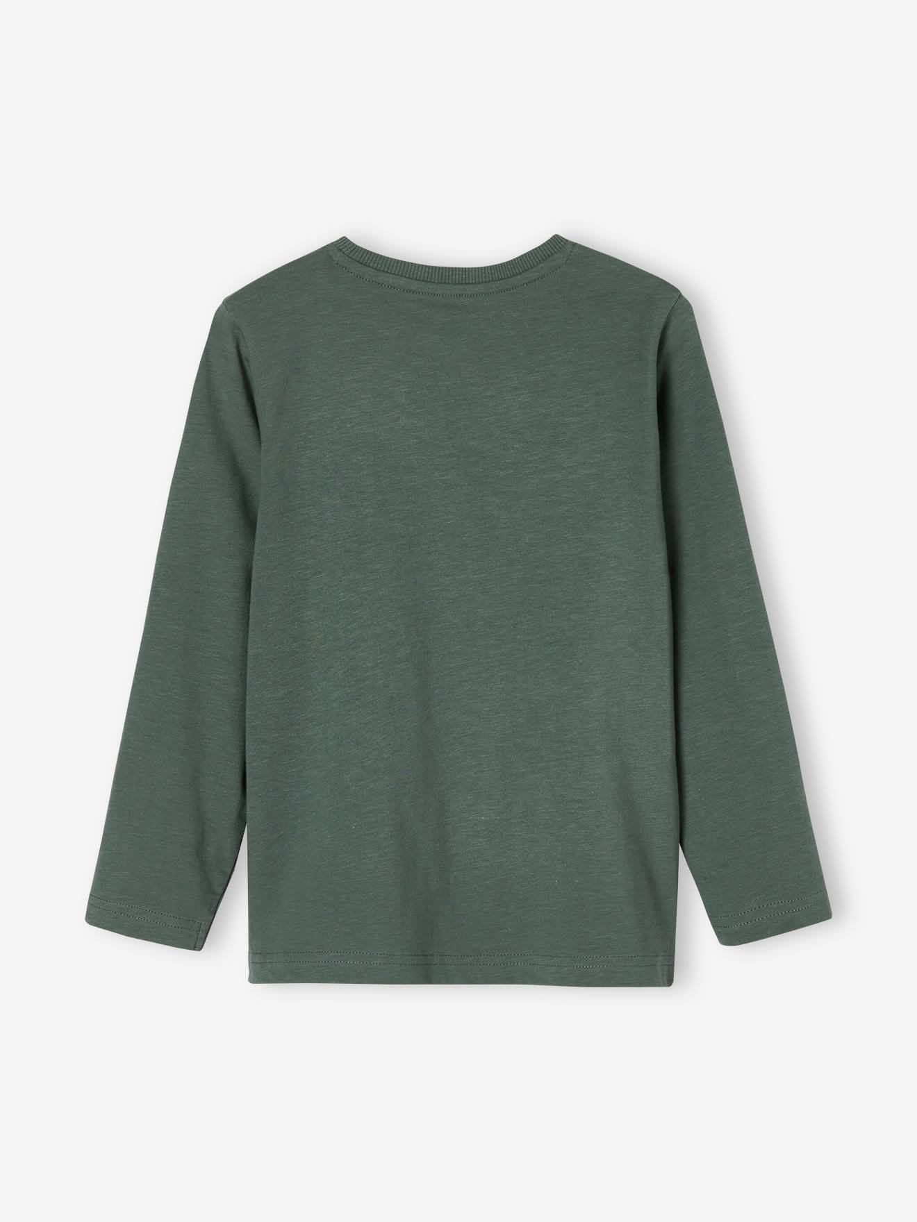 T-shirt couleur Basics personnalisable garçon manches longues ecru