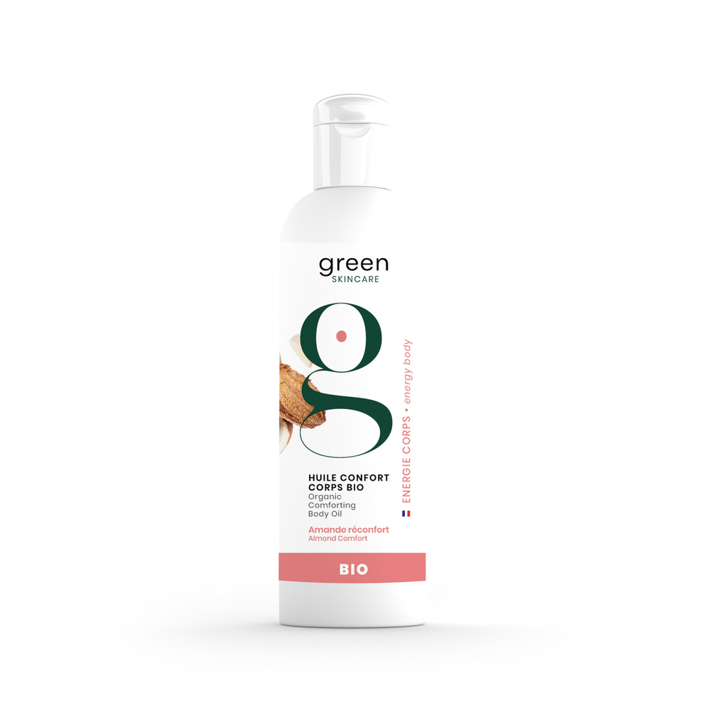 Green Skincare Huile confort corps bio Amande réconfort Huile confort corps