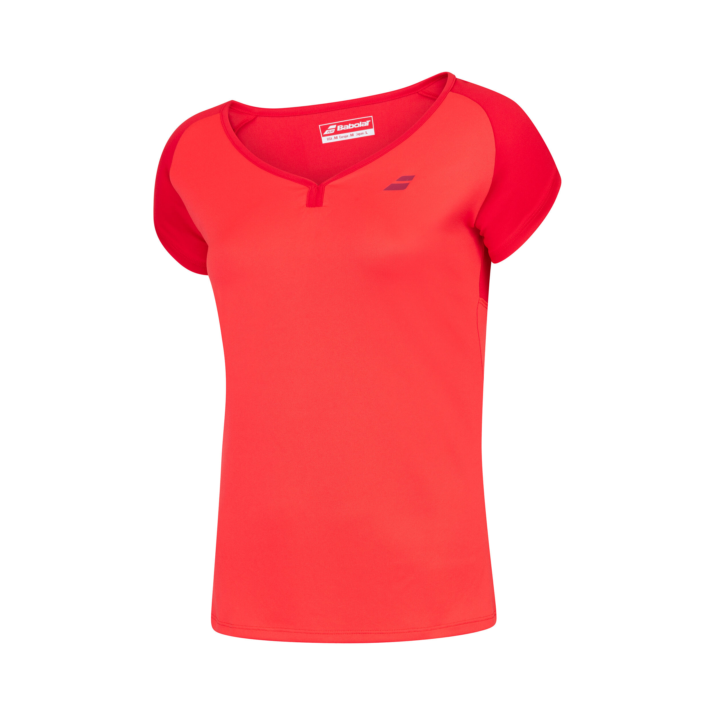 Play Capsleeve T-Shirt Mädchen - Hellrot, Dunkelrot