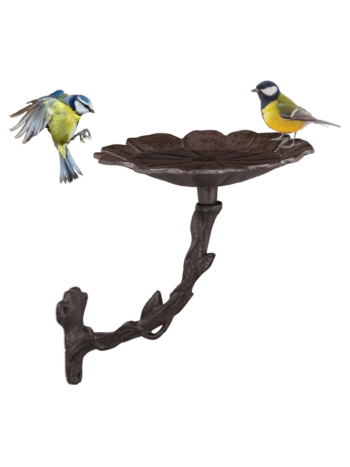 relaxdays Vogeltränke Gusseisen in Braun günstig kaufen onesize