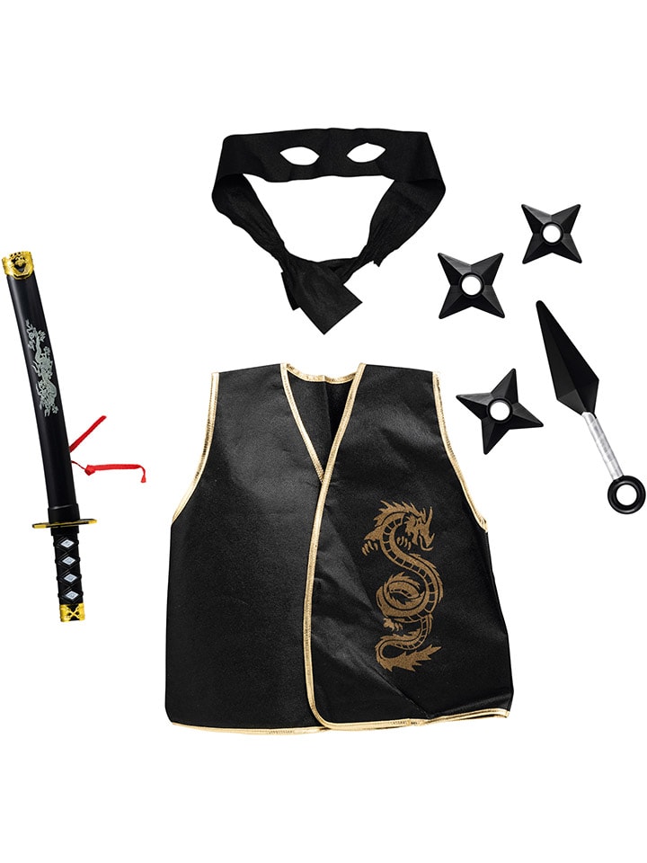 Party x People 7tlg. Ninja-Set in Schwarz günstig kaufen onesize
