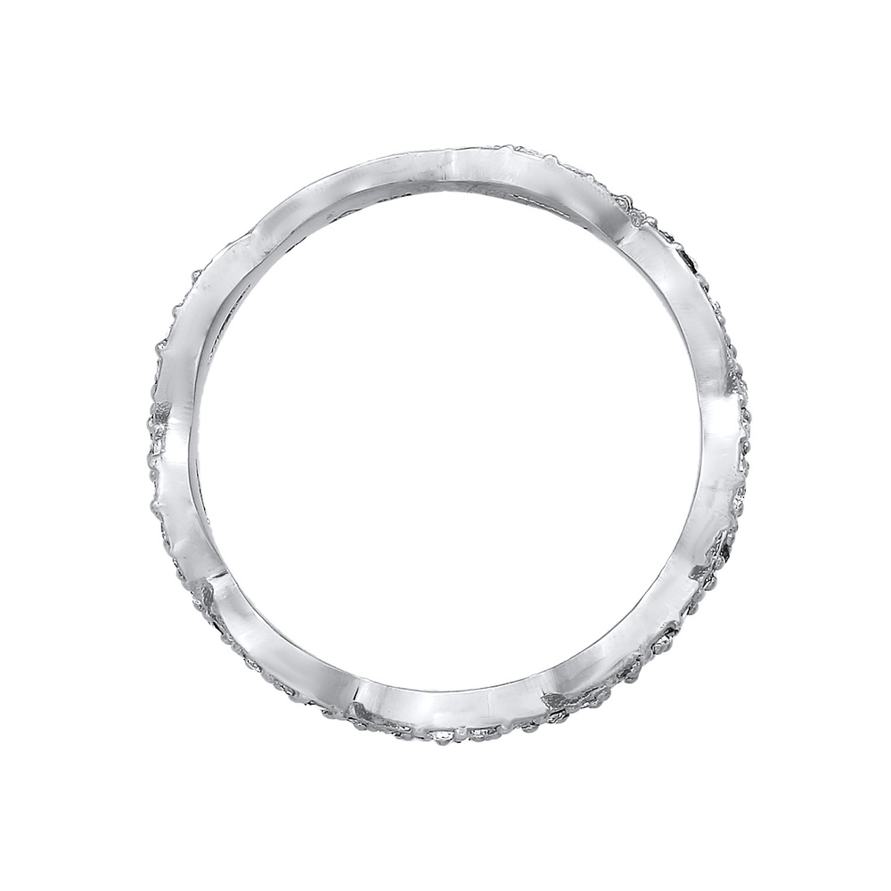 Elli Elli Bague Femmes Infinité Amour étincelant avec cristaux en argent sterling 925 Bague