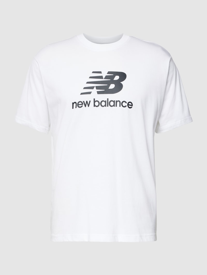 T-Shirt mit Logo-Print in weiß