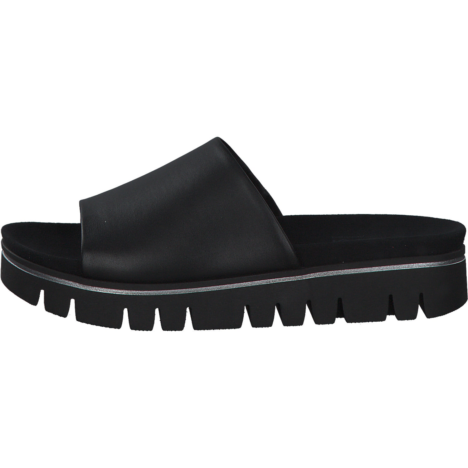 Gabor York 82.880, Plateau-Pantoletten, Damen, Schwarz