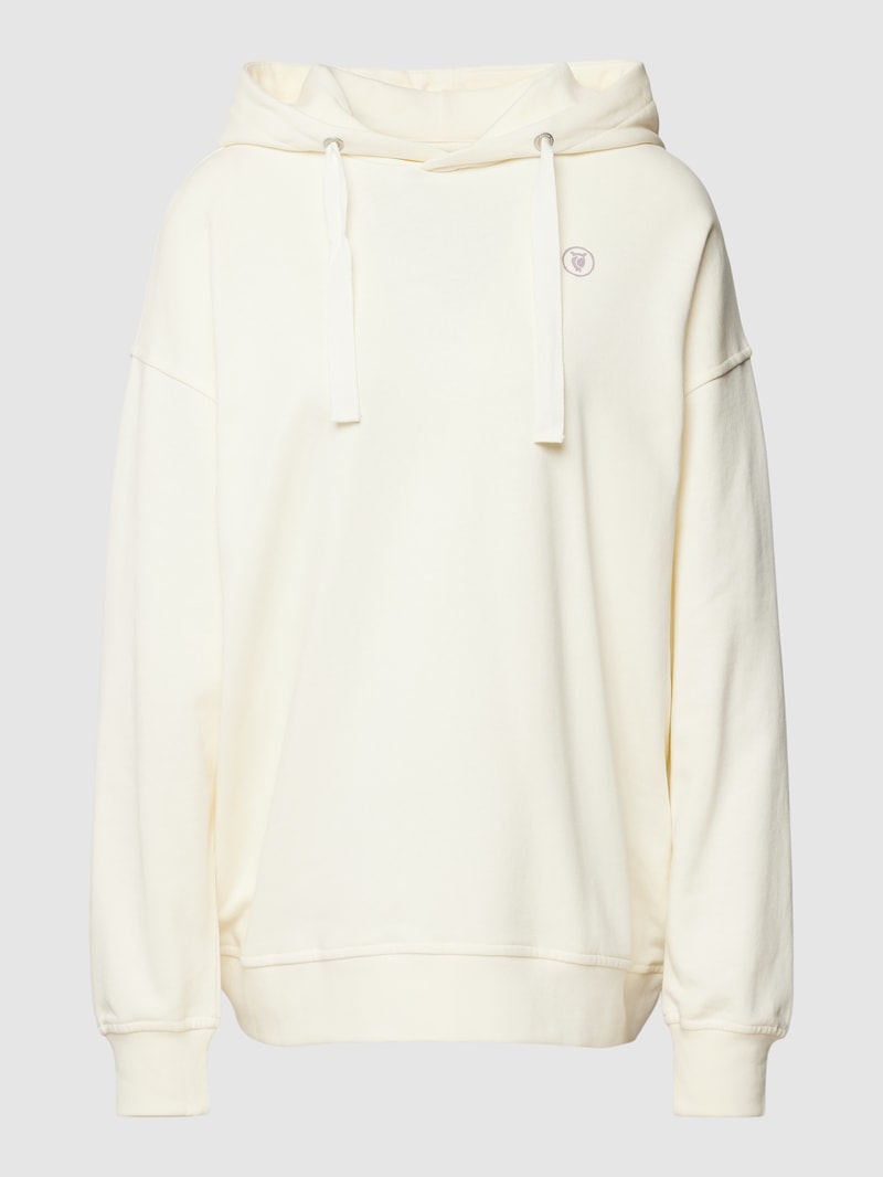 Hoodie mit Logo-Print in offwhite