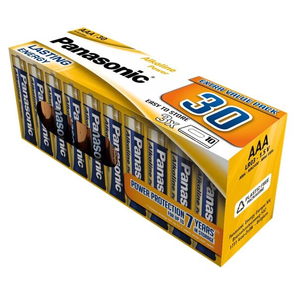 Panasonic AAA-paristot 30 kpl
