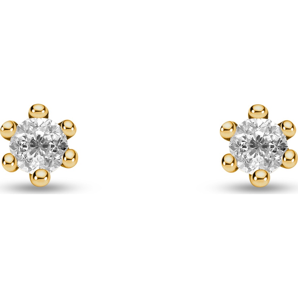 FAVS Boucles d'oreilles à fermoir à poussette 375 Or jaune Boucles d'oreilles