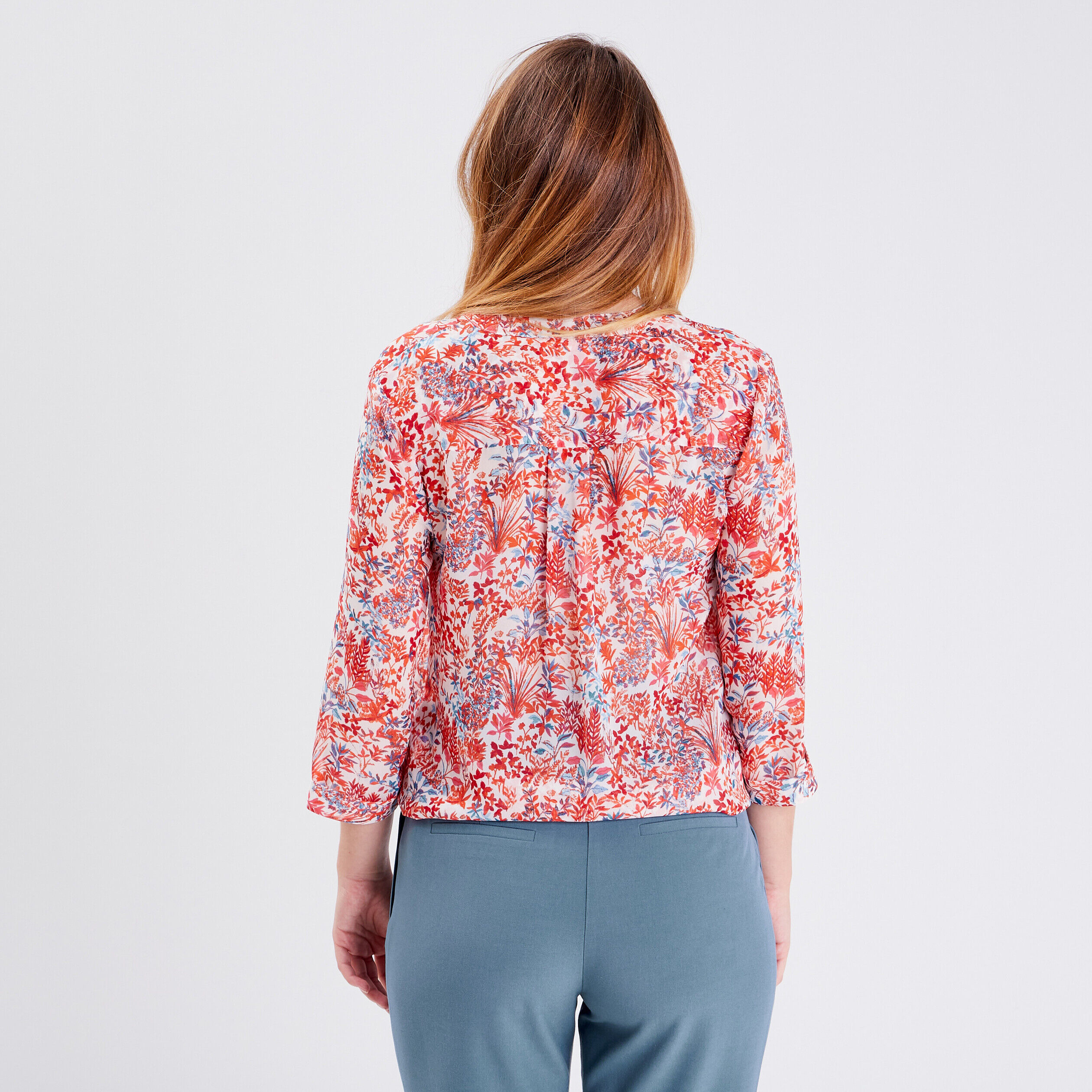Blouse manches 3/4 blanc femme | Cache Cache