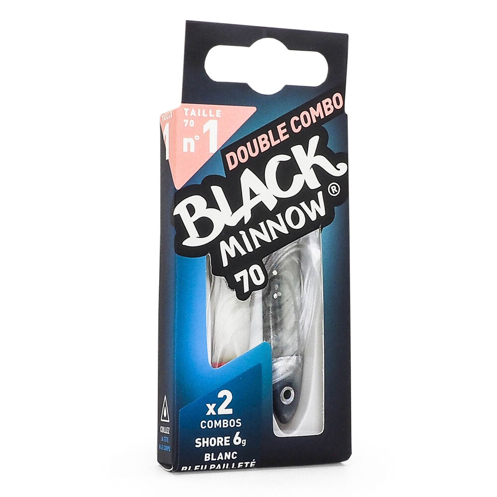 Leurre Souple Shad Fiiish Double Combo Black Minnow Off Shore 7cm, 6g + 3g