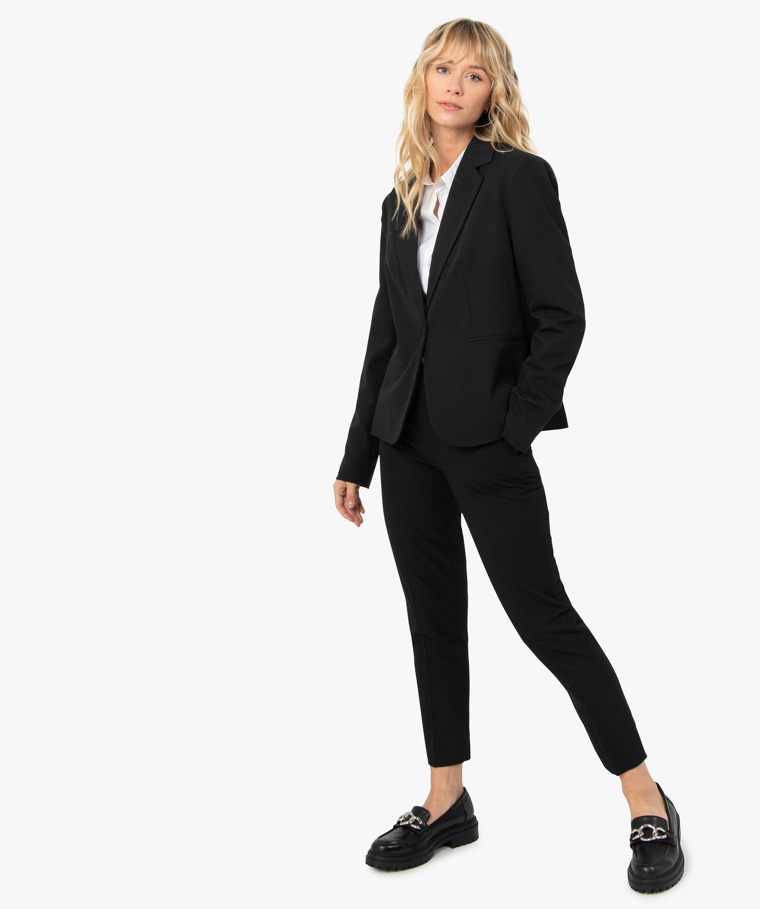 Veste femme unie fermeture 1 bouton | GEMO