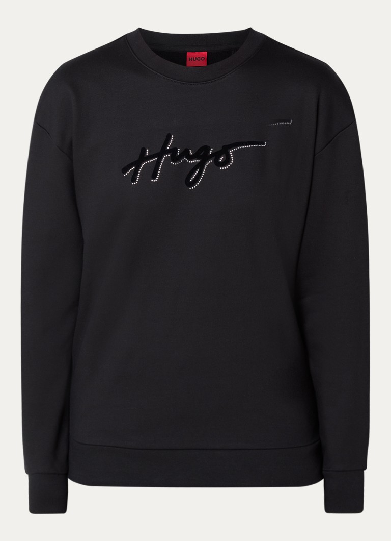 Hanorac HUGO BOSS Easy Crew cu logo imprimat.
