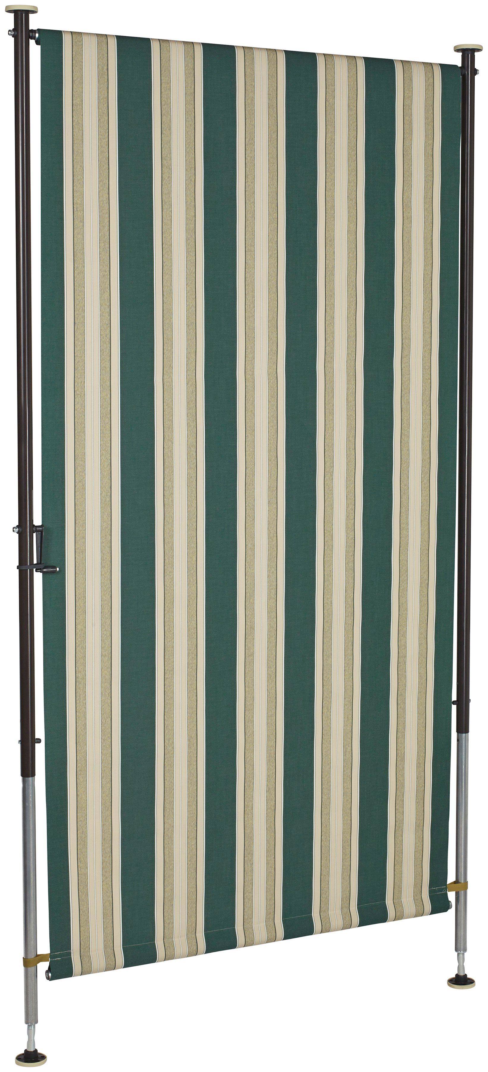 Angerer Freizeitmöbel Klemm-Senkrechtmarkise Nr. 8700 grün/beige, BxH: 150x275 cm