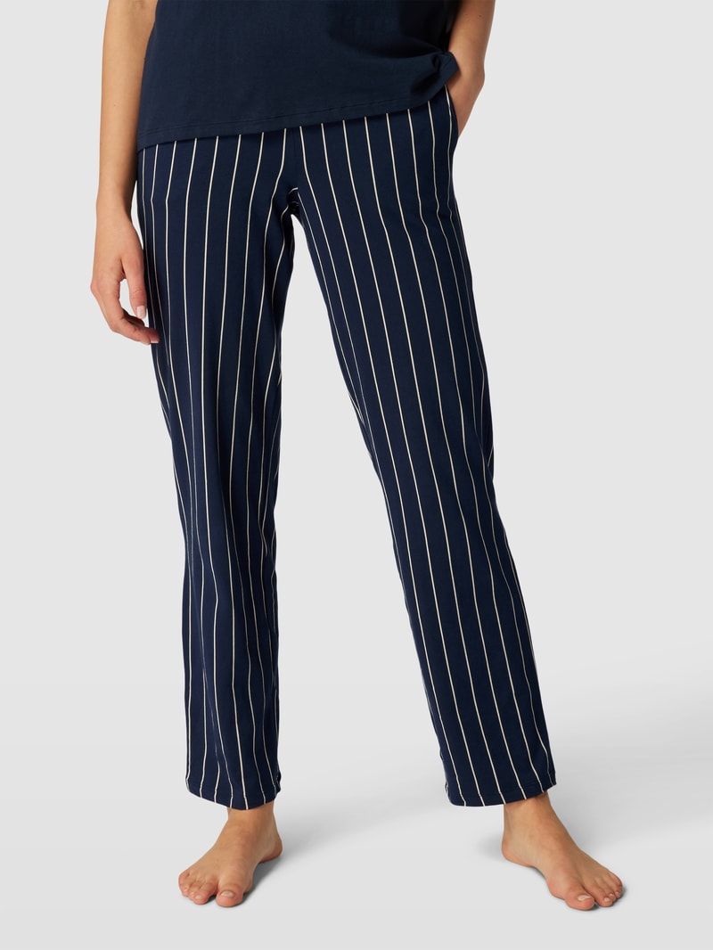 Pyjama aus Baumwoll-Modal-Mix in marineblau