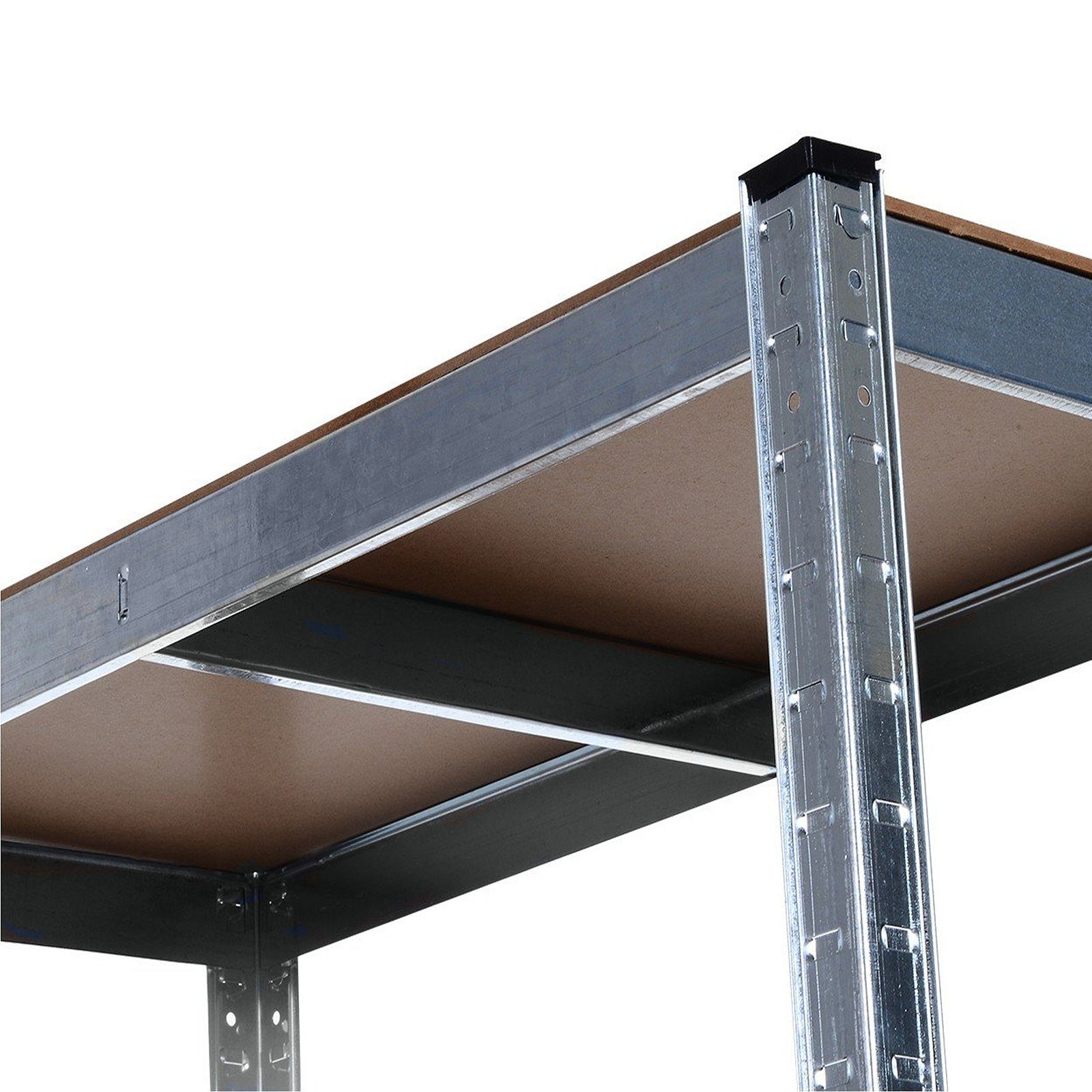 Grafner Schwerlastregal Lagerregal 180x90x40 cm mit 5 Böden max. 875 kg Metall verzinkt, Stck, Kellerregal Steckregal Werkstattregal TÜV / GS geprüft