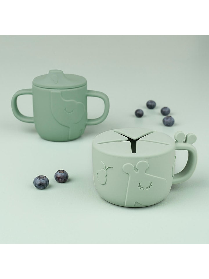done by deer 2tlg. Set: Snackbox und Trinklernbecher in Grau günstig kaufen onesize