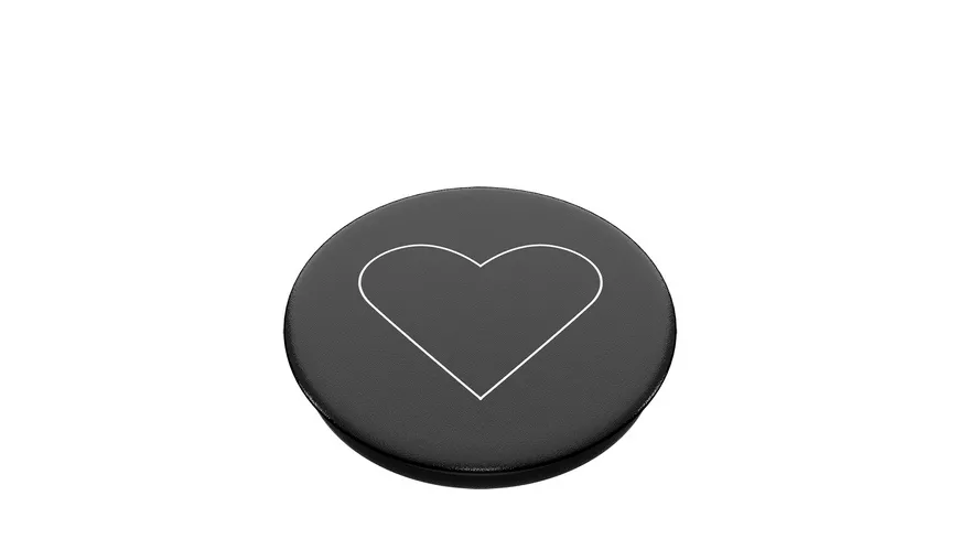 PopGrip - ausziehbarer Handy-Griff Handyhalter -  White Heart Black