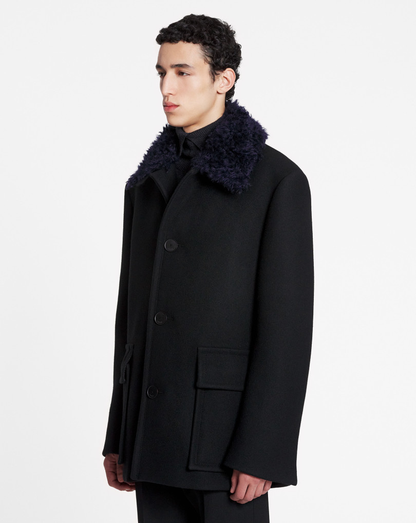 CABAN OVERSIZE AVEC COL AMOVIBLE
