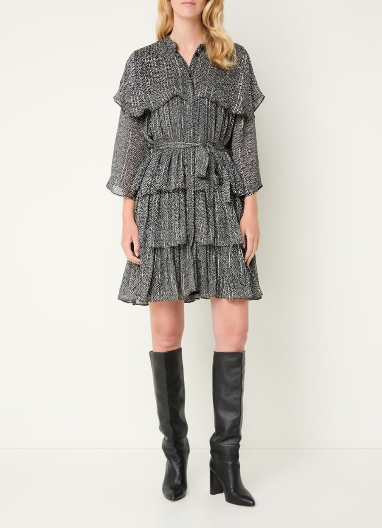 Bruuns Bazaar Marisan mini blouse dress with tie belt