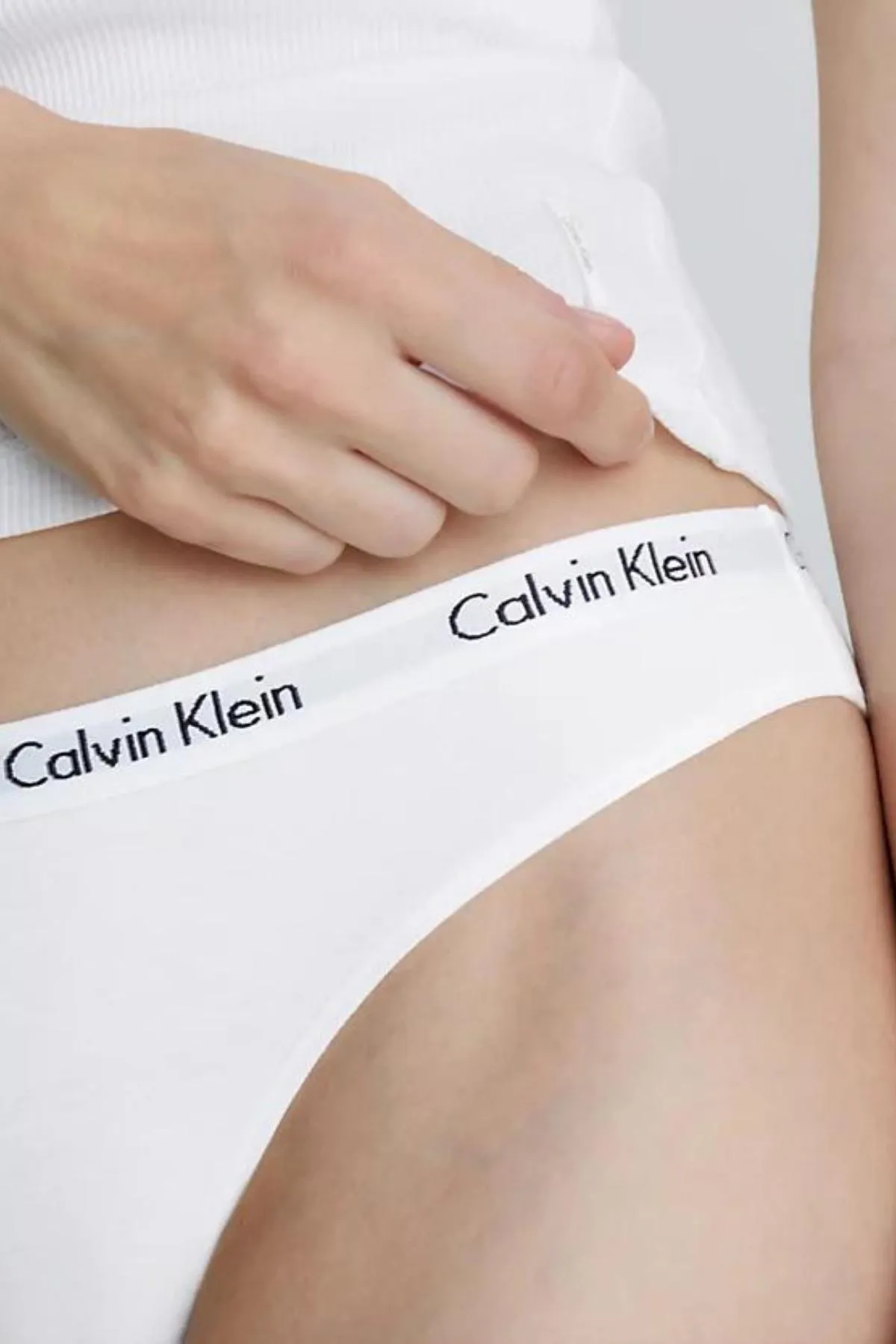 Calvin Klein  Damen Calvin Klein Signed Elastic Band Weiß-Schwarz-Lila Höschen 000Qd3588e-Hvn
