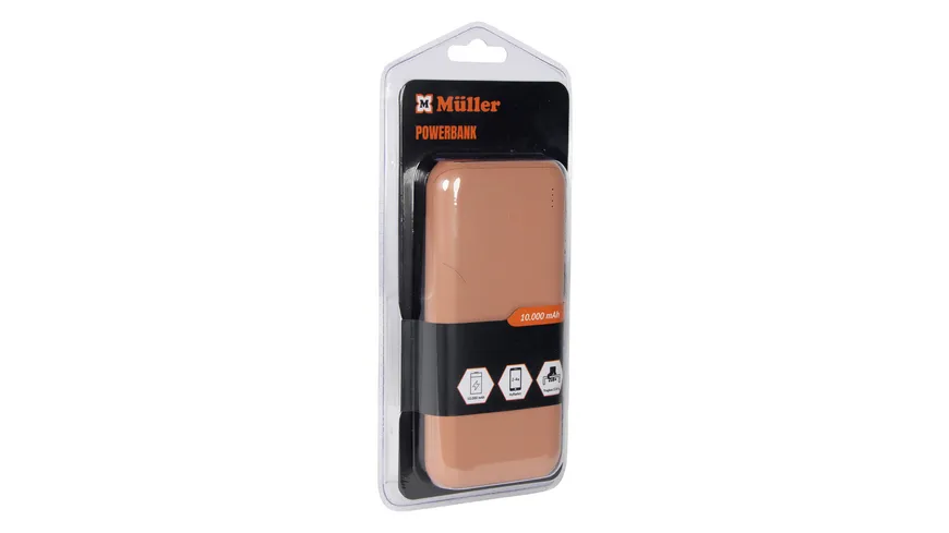 Powerbank, 10.000 MAH Rosa
