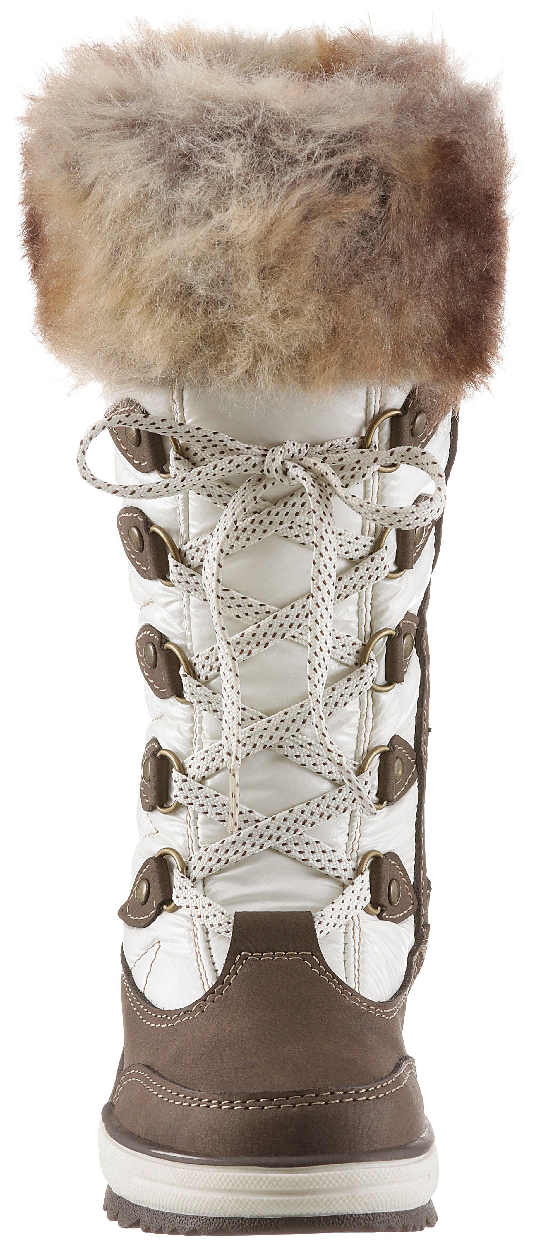 TOM TAILOR Winterstiefel mit schöner Kontrast-Stickerei