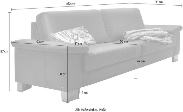 3C Carina 2-Sitzer Teramo, incl. 2 Kopfstützen, Federkern-Polsterung